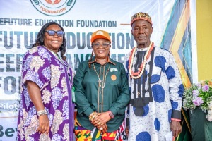 Dr. Faith E. E. Umoh, Founder of SureFuture Education Foundation, with distinguished guests during the SureFuture Education & Career Advancement Forum 2026.