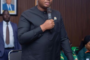 The Distinguished Guest of Honour, RT. Hon. ( Barrister) Otobong Bob, Ph. D, House Member representing Nsit Ubium State Constituency and Majority Leader of Akwa Ibom State House of Assembly….