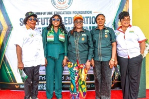 Dr. Faith E. E. Umoh, Founder of SureFuture Education Foundation, with distinguished guests during the SureFuture Education & Career Advancement Forum 2026.